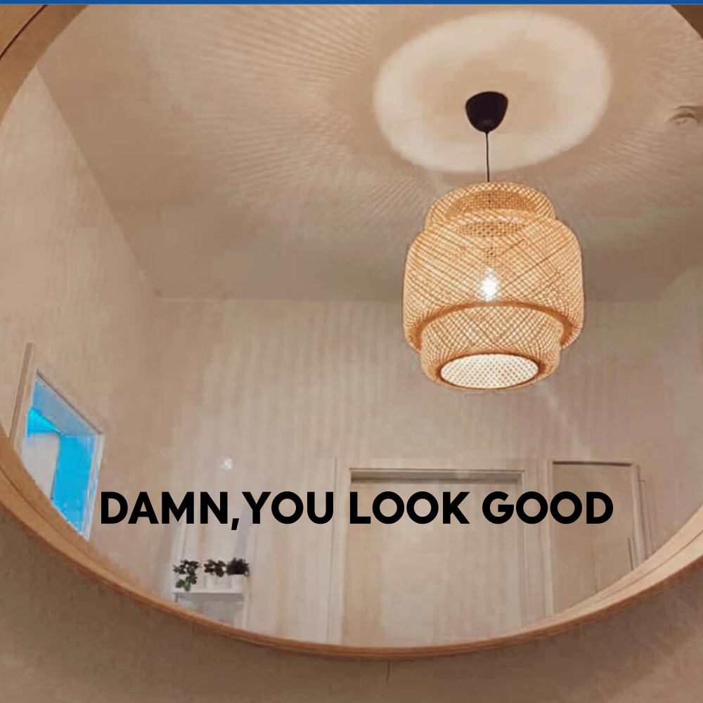 Home Goods Bathroom Mirrors - 당신은 잘 보입니다 우아한 거울 스티커