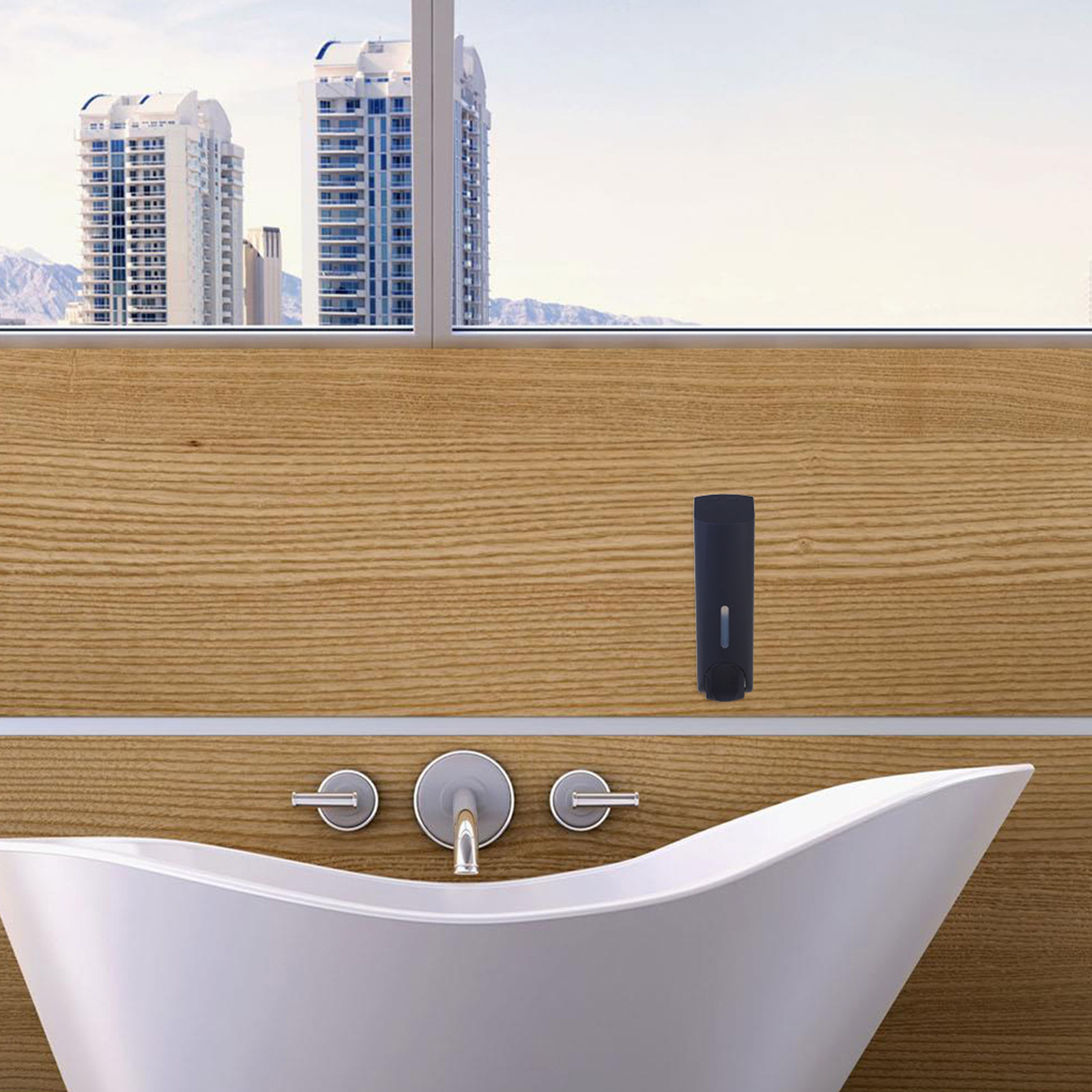 Home Bathroom Wall Soap Dispenser - 1Pcs 프리미엄 벽걸이형 비누 디스펜서 블랙