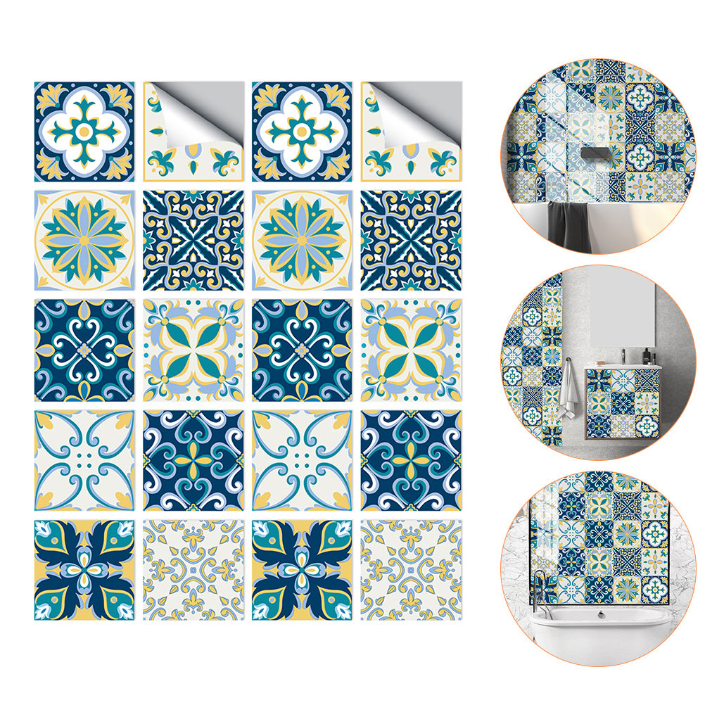 Home Bathroom Tiles Design - 20pcs PVC 필링 스티커 타일 방수