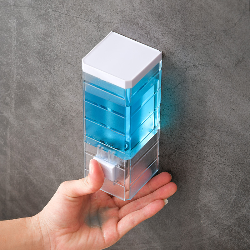 Home Bathroom Wall Soap Dispenser - 새로운 가정용 투명 벽걸이형 수동 비누