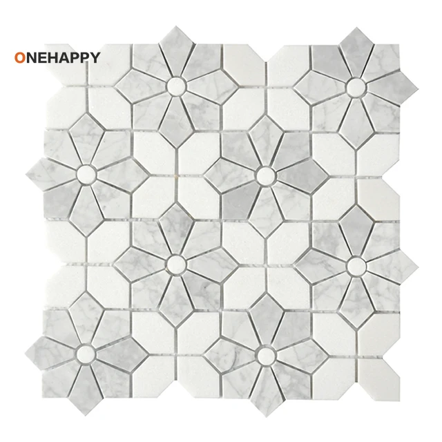 Home Bathroom Tiles Design - 주방 및 욕실용 모자이크 대리석 타일