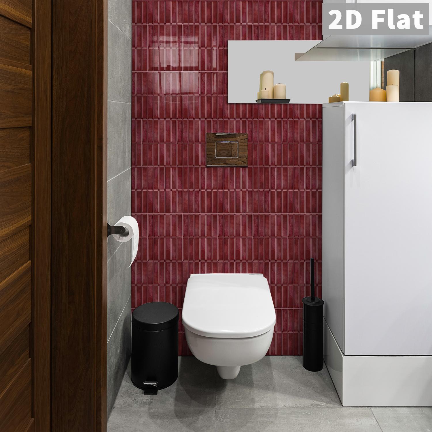 14개입 자가 접착 타일 벽 스티커, 클래식 스트라이프 - Home Bathroom Tiles Design 리뷰 및 가격