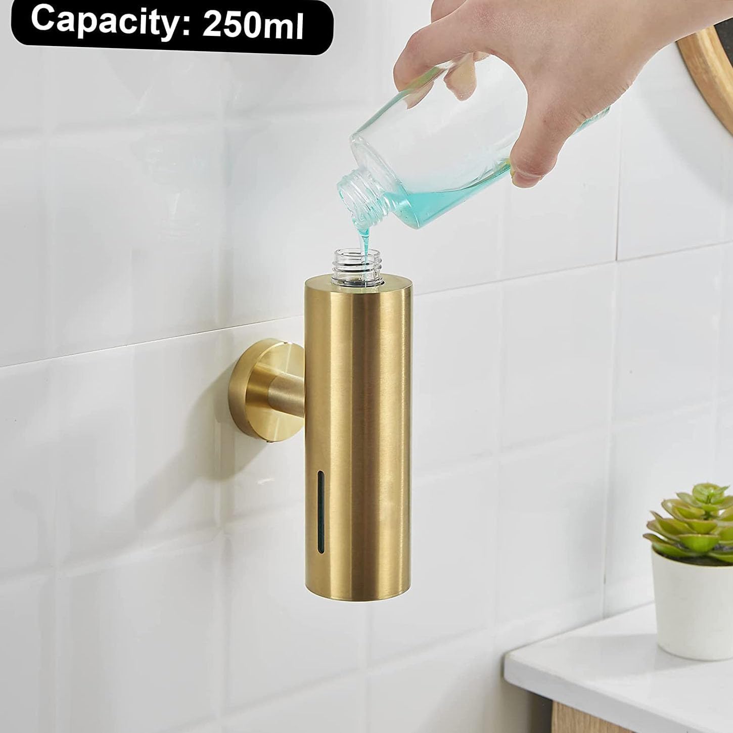 250ML 용량의 단일형 비누 디스펜서, 욕실 벽걸이형 - Home Bathroom Wall Soap Dispenser 리뷰 및 가격