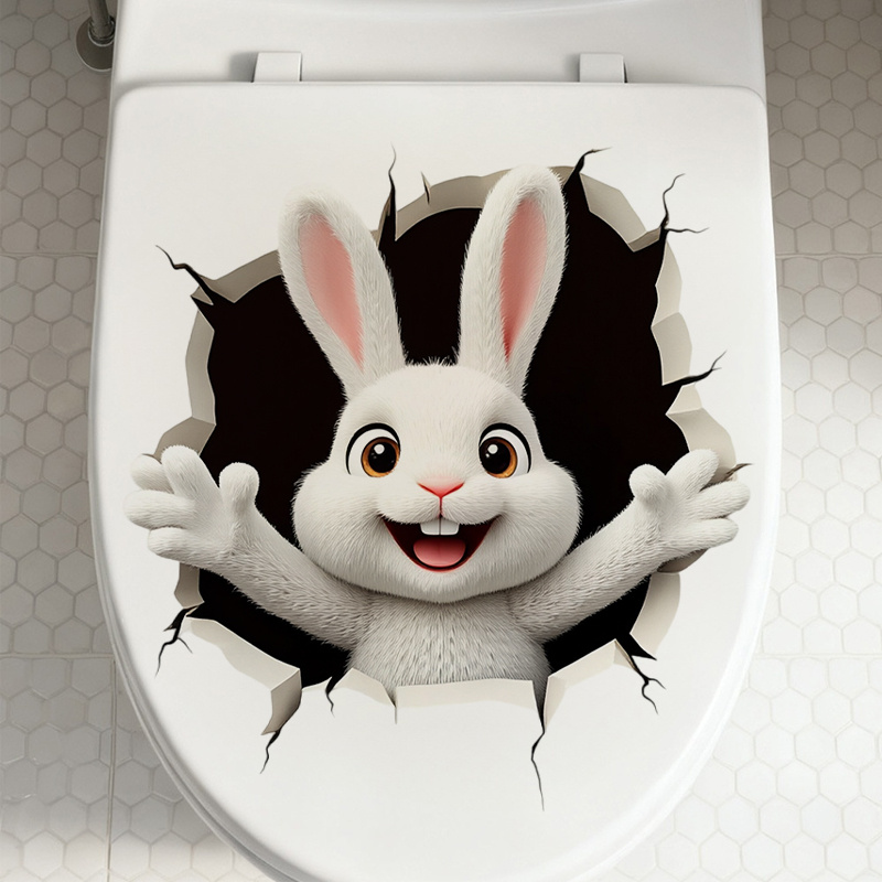 2D 평면 일체형 재미있는 동물 테마 부활절 화장실용  - Home Bathroom Tiles Design 리뷰 및 가격