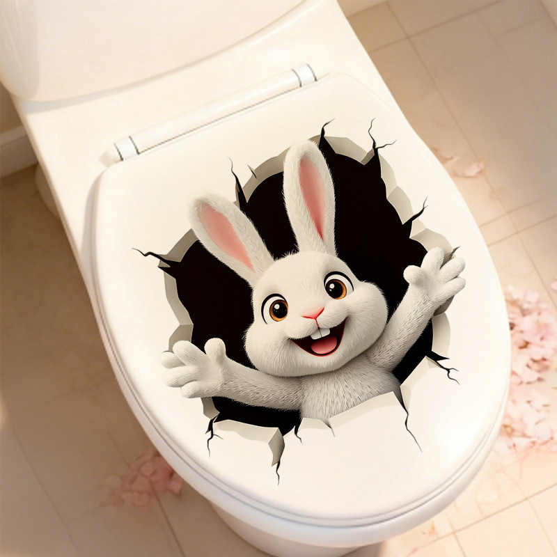 2D 평면 일체형 재미있는 동물 테마 부활절 화장실용  - Home Bathroom Tiles Design 리뷰 및 가격