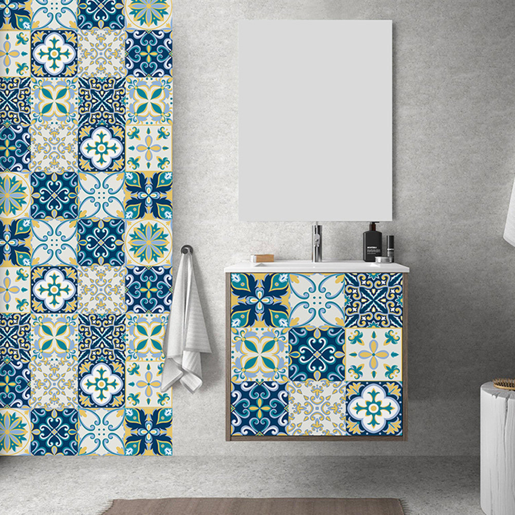 20pcs PVC 필링 스티커 타일 방수 장식 데칼 홈 - Home Bathroom Tiles Design 리뷰 및 가격