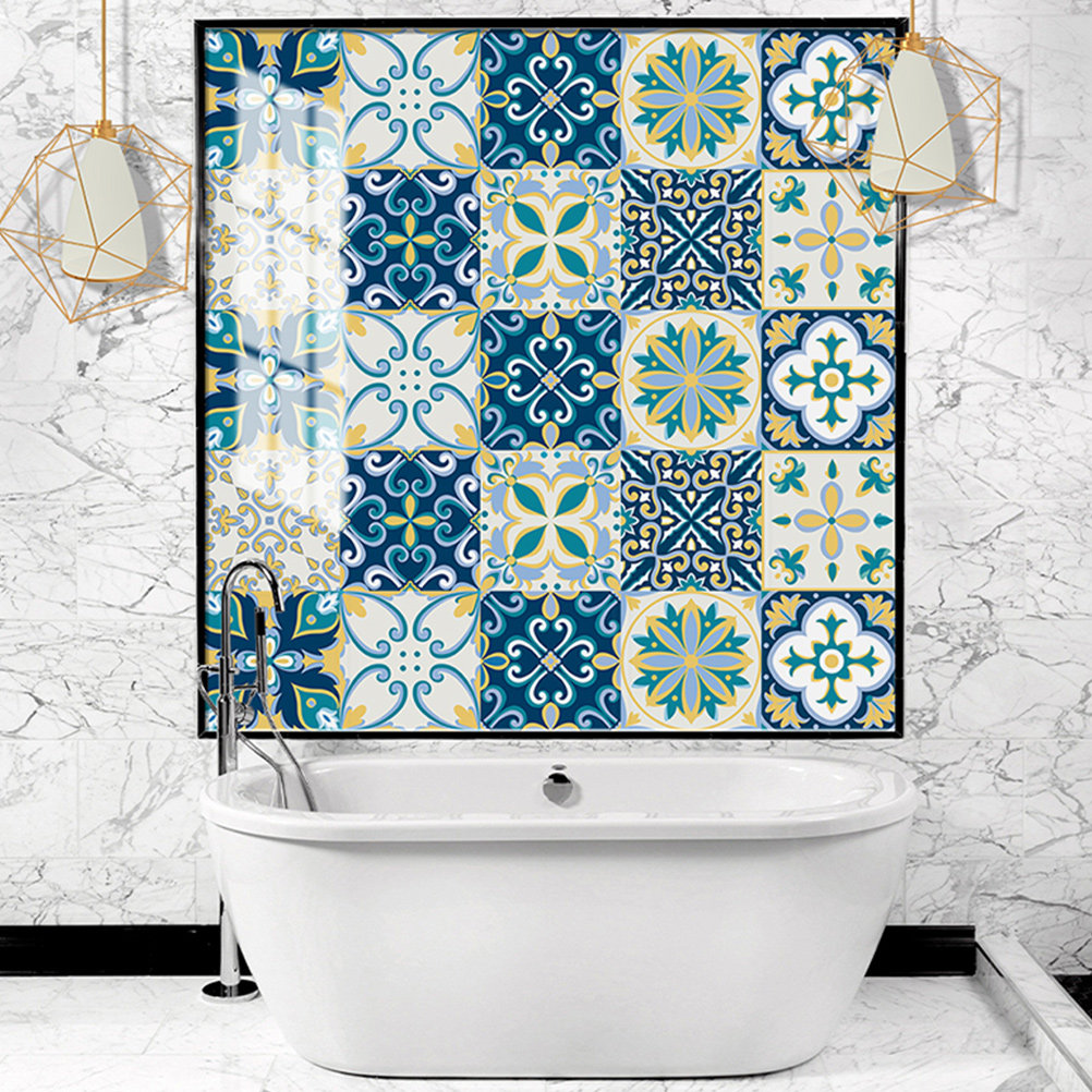 20pcs PVC 필링 스티커 타일 방수 장식 데칼 홈 - Home Bathroom Tiles Design 리뷰 및 가격