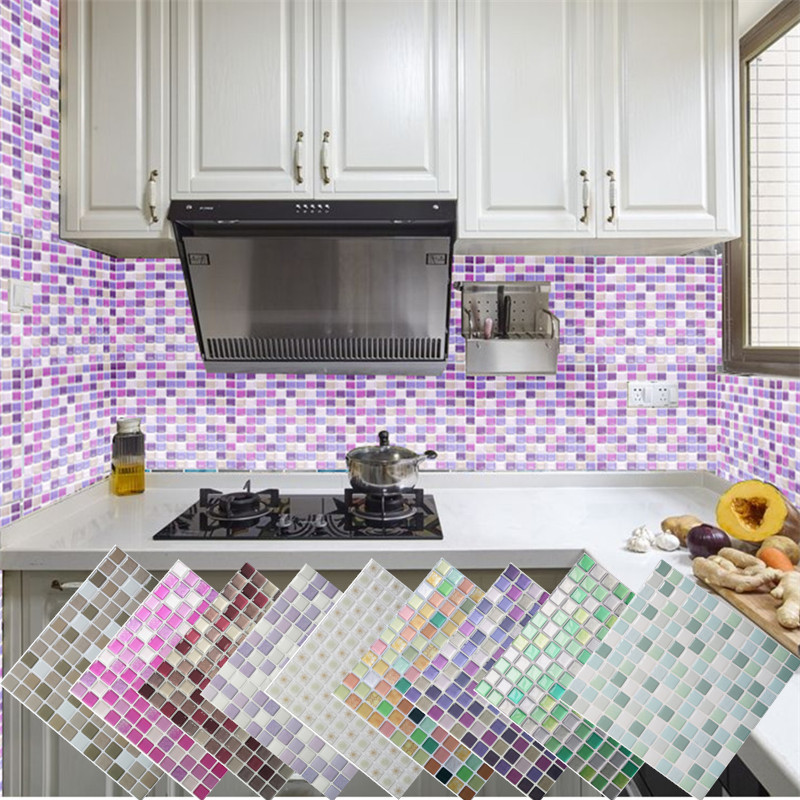 3D 모자이크 벽 벽화 타일 스티커, 자체 접착 방수  - Home Bathroom Tiles Design 리뷰 및 가격