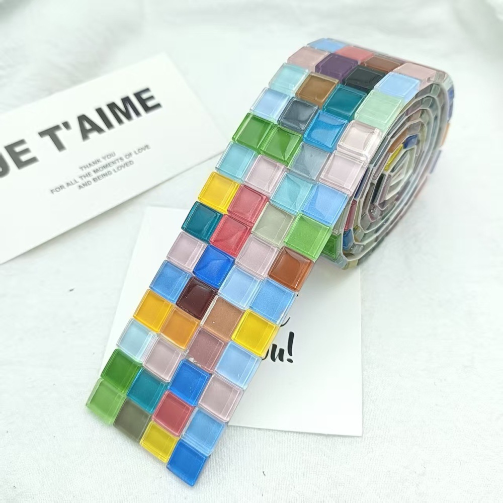크리 에이 티브 자체 접착 유리 모자이크 거울 스티커  - Home Bathroom Tiles Design 리뷰 및 가격