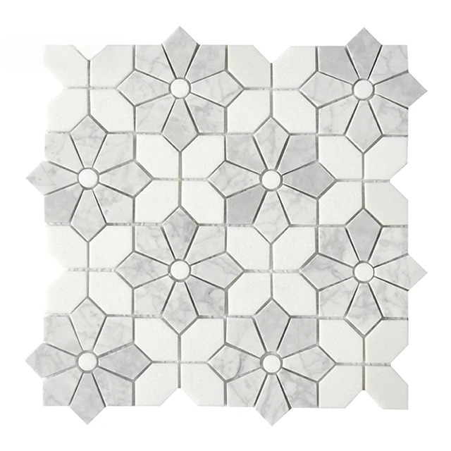 흰색 혼합 비앙코 화이트백 스플래시 욕실 벽, 가정,  - Home Bathroom Tiles Design 리뷰 및 가격