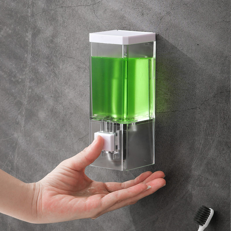 새로운 가정용 투명 벽걸이형 수동 비누 디스펜서, 욕실 - Home Bathroom Wall Soap Dispenser 리뷰 및 가격