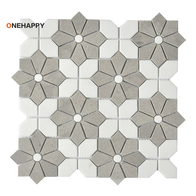 주방 및 욕실용 모자이크 대리석 타일 꽃 모양 디자인  - Home Bathroom Tiles Design 리뷰 및 가격