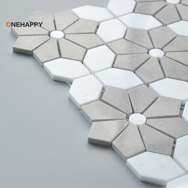 주방 및 욕실용 모자이크 대리석 타일 꽃 모양 디자인  - Home Bathroom Tiles Design 리뷰 및 가격