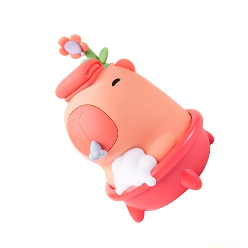 QX2E 만화 Capybara 가족 욕실 장식을위한 용 - Home Bathroom Wall Soap Dispenser 리뷰 및 가격