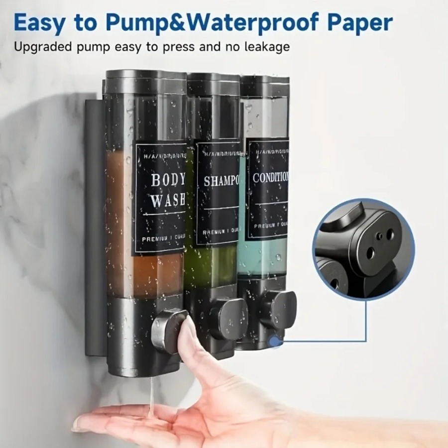 벽걸이형 3중 샴푸 컨디셔너 비누 디스펜서 세트 300 - Home Bathroom Wall Soap Dispenser 리뷰 및 가격